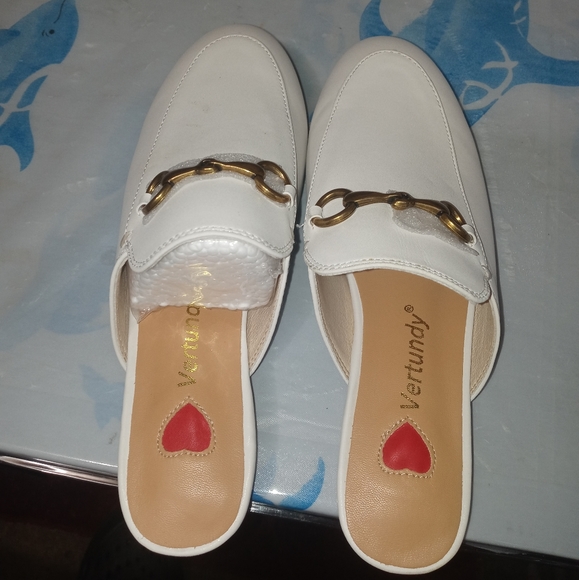 Vertundy Women's Mules Low Heel Flats Leather Slip On Backless Sandals For women - Picture 2 of 7